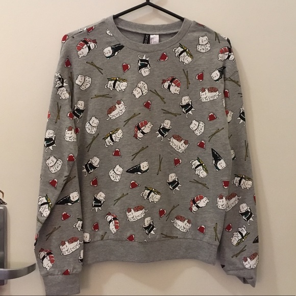 Hms Divided Sushi Cat Sweatshirt 
